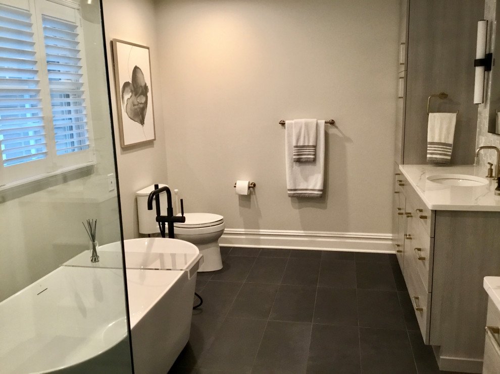 Fun Modern Master Bathroom