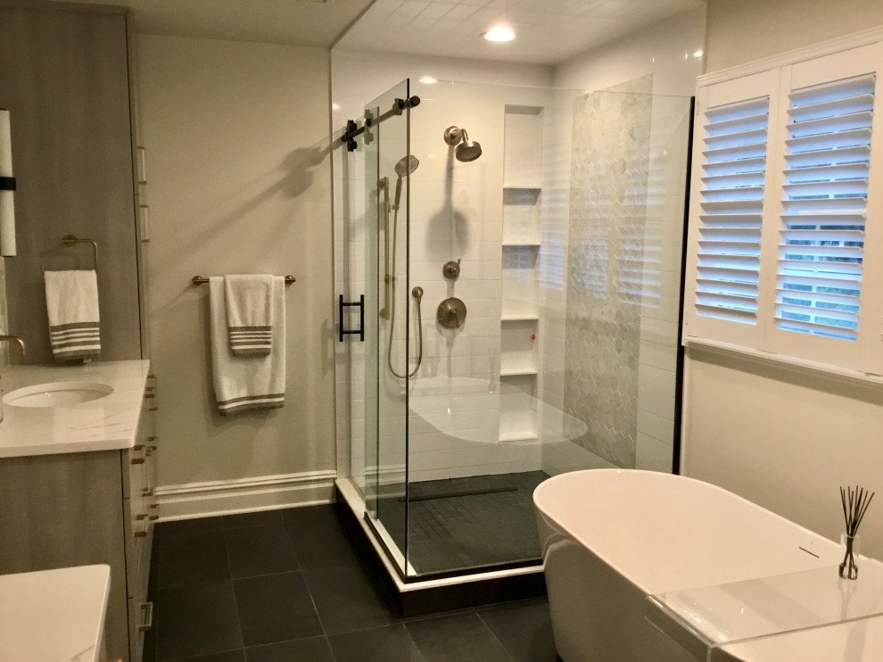 Fun Modern Master Bathroom